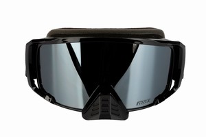 ANTIPARRA ESPEJADA MAX PRO RACE NEGRO (C/FUNDA) [M15707]